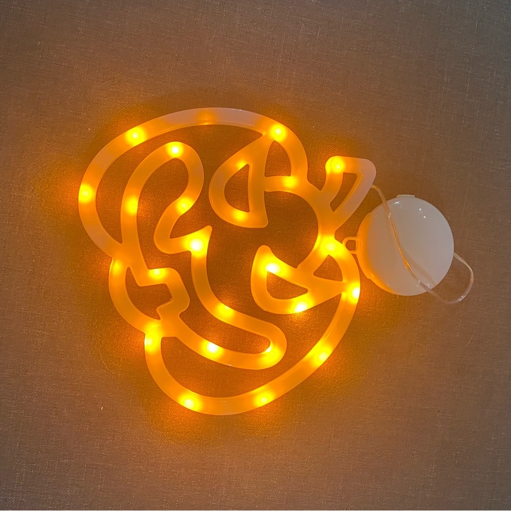 Light-Up Jack-O’-Lantern Face LED Wall Décor – Halloween Pumpkin Light NWOT